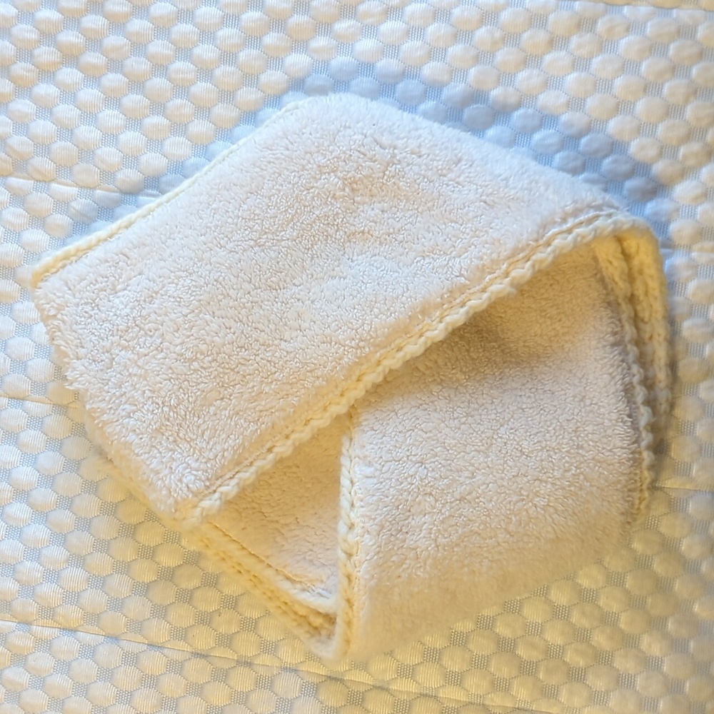 Plush Fleece Knitted Cream Infinity Scarf - Picture 3 of 3